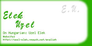 elek uzel business card